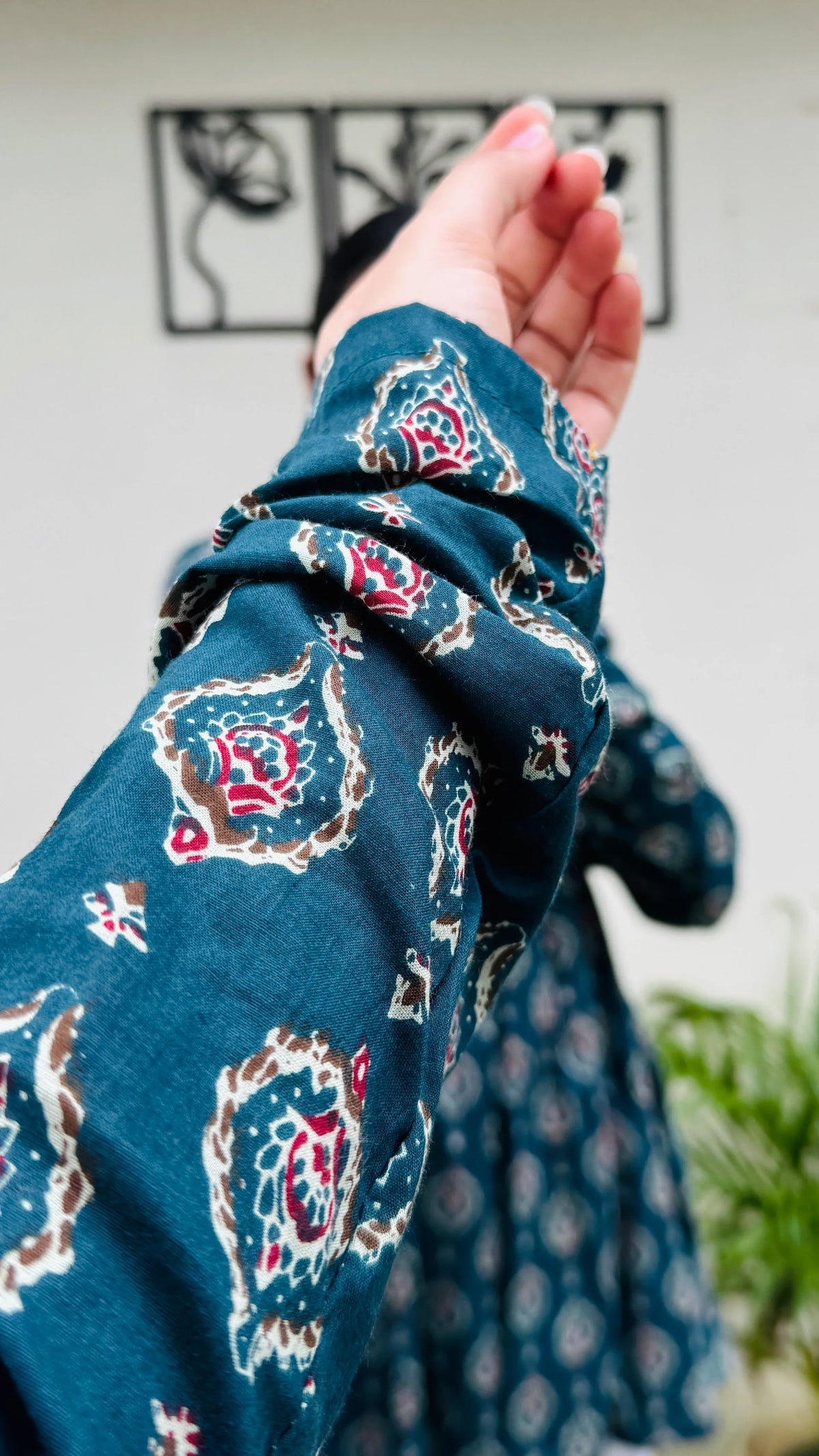 Cotton Flared Aliacut Floral Print Peplum Top