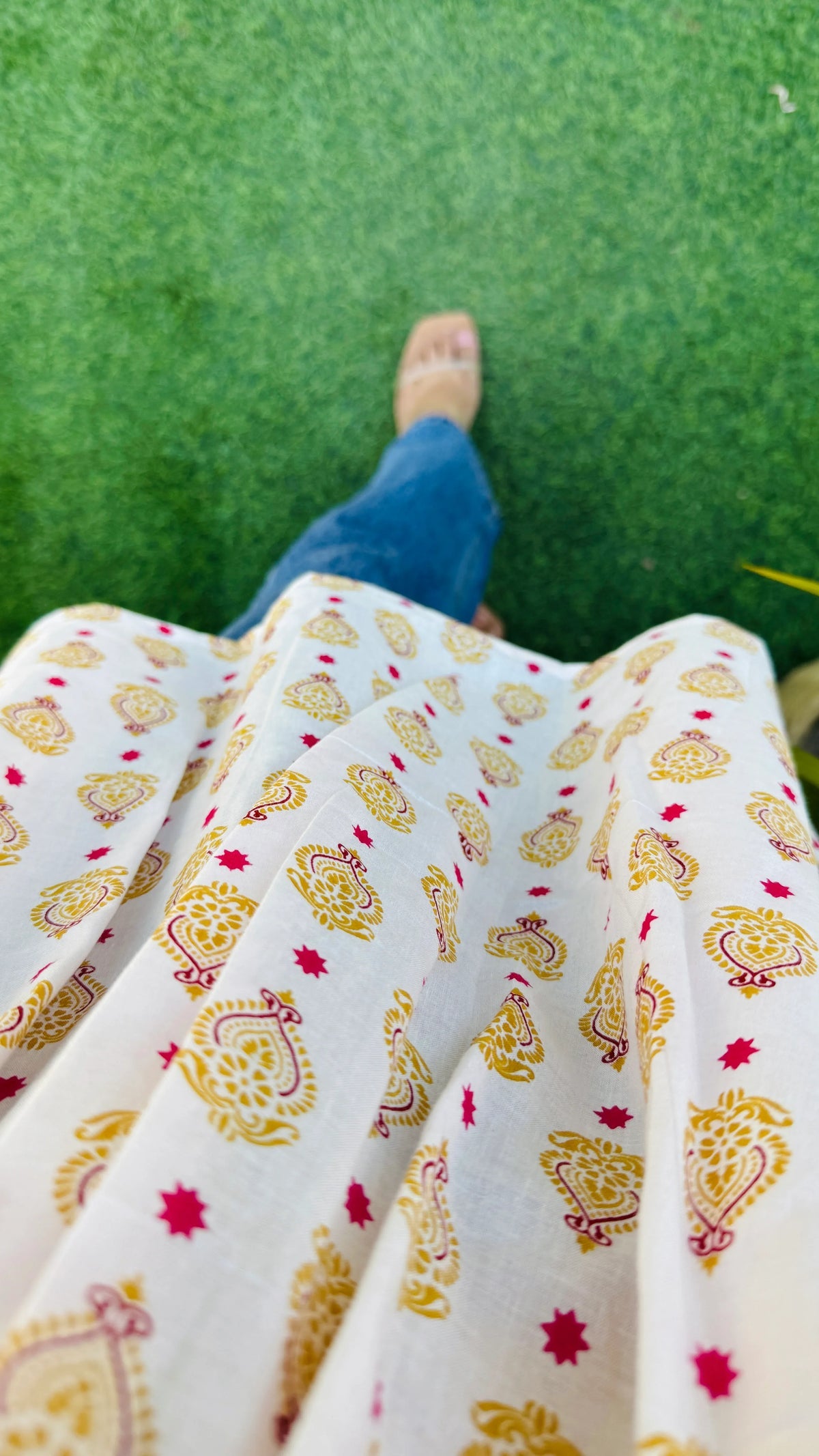 Cotton White Flared Aliacut Peplum Top